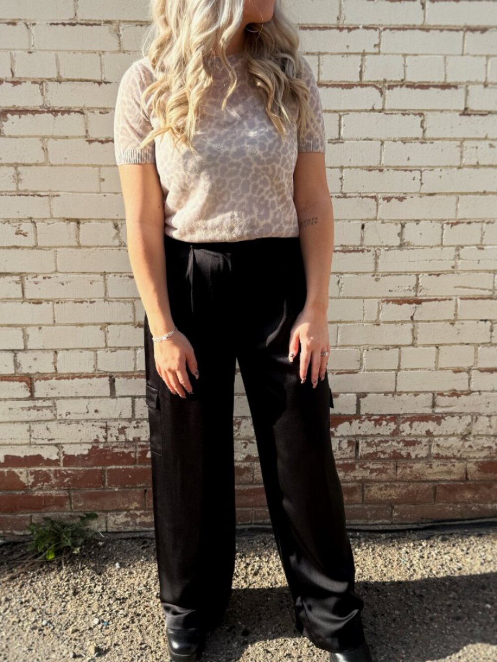 Selene Cargo Dress Pant | Noir